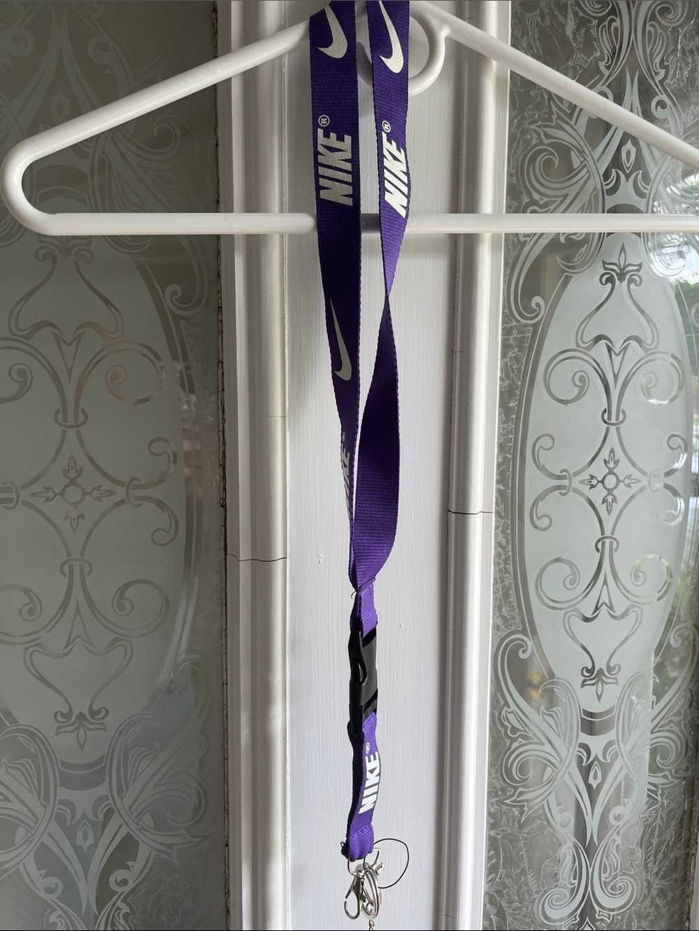 Nike Purple Lanyard with White Logo